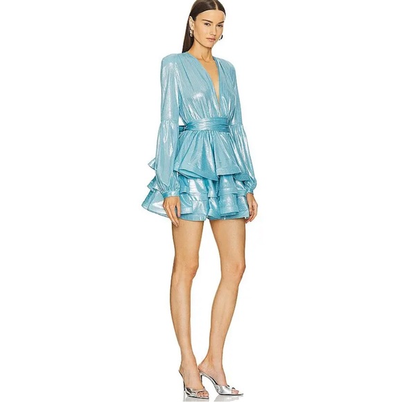 Bronx and Banco Dresses & Skirts - Bronx and Banco Bedouin Metallic Blue Mini Dress